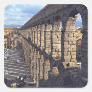 Pegatina Cuadrada Europa, España, Segovia. Sombras de manchas de luz