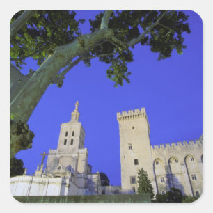 Pegatina Cuadrada Europa, Francia, Provenza, Vaucluse, Aviñón.