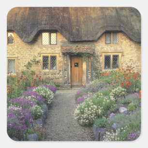 Pegatina Cuadrada Europa, Inglaterra, Chippenham. Luz de madrugada