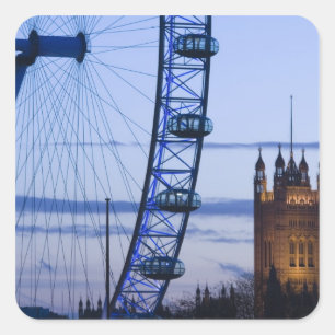 Pegatina Cuadrada Europa, INGLATERRA, Londres: Cámaras del Parlament