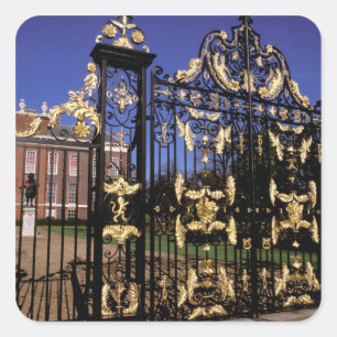 Pegatina Cuadrada Europa, Inglaterra, Londres. Puerta dorada fuera d