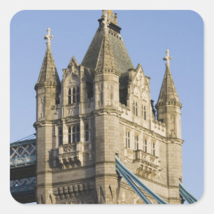 Pegatina Cuadrada Europa, INGLATERRA, Londres: Tower Bridge / Late