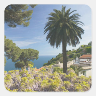 Pegatina Cuadrada Europa, Italia, Campania, (Costa de Amalfi),