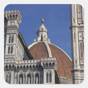 Pegatina Cuadrada Europa, Italia, Florencia. Catedral del Duomo