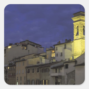 Pegatina Cuadrada Europa, Italia, Florencia, detalles arquitectónico