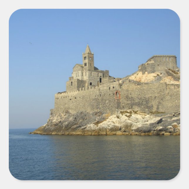 Pegatina Cuadrada Europa, Italia, Portovenere o Porto Venere. 2 (Anverso)