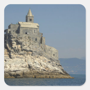 Pegatina Cuadrada Europa, Italia, Portovenere también conocido como 
