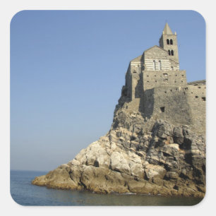 Pegatina Cuadrada Europa, Italia, Portovenere también conocido como 