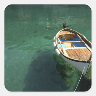 Pegatina Cuadrada Europa, Italia, región de Liguria, Cinque Terre, 