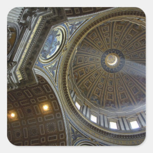 Pegatina Cuadrada Europa, Italia, Roma. Basílica de San Pedro (alias