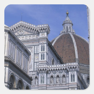 Pegatina Cuadrada Europa, Italia, Toscana, Florencia. Piazza del 2