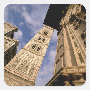 Pegatina Cuadrada Europa, Italia, Toscana, Florencia. Piazza del 3
