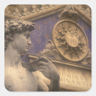 Pegatina Cuadrada Europa, Italia, Toscana, Florencia, Piazza della