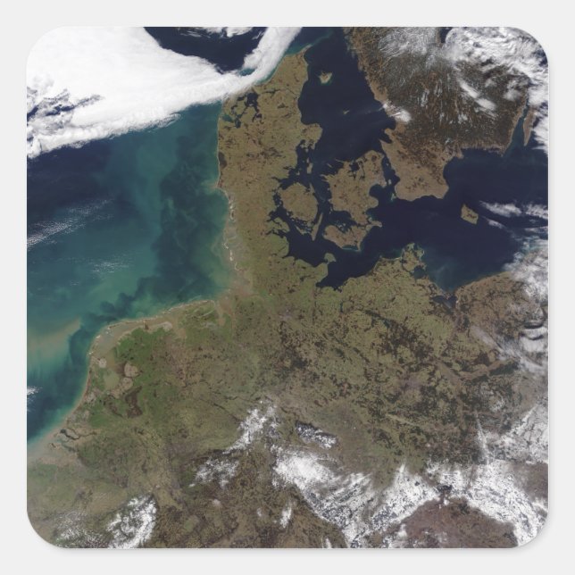 Pegatina Cuadrada Europa noroccidental