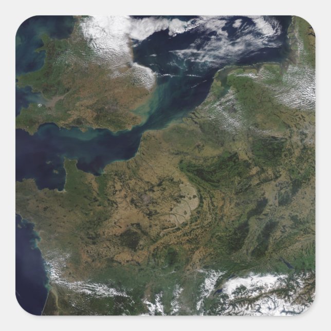 Pegatina Cuadrada Europa noroccidental (Anverso)