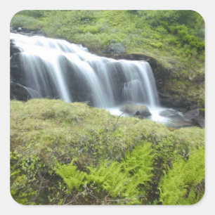 Pegatina Cuadrada Europa, Noruega. Cascada.