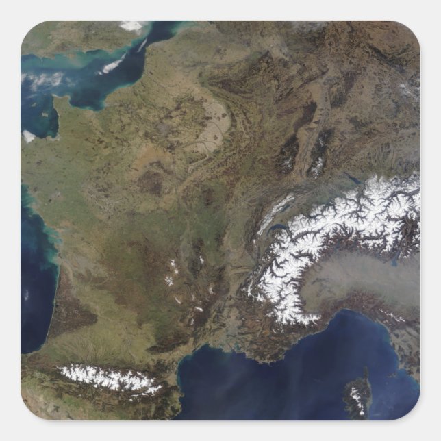 Pegatina Cuadrada Europa Occidental (Anverso)