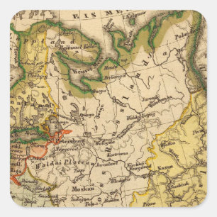 Pegatina Cuadrada Europa Oriental y Rusia