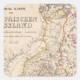 Pegatina Cuadrada Europa, Rusia, Finlandia 2