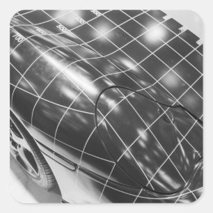 Pegatina Cuadrada Europa, Suiza, Ginebra. Salón de Ginebra del Motor