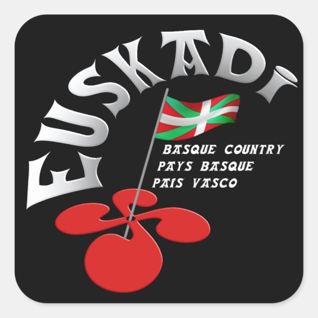Pegatina Cuadrada Euskadi Pays Basque (Anverso)