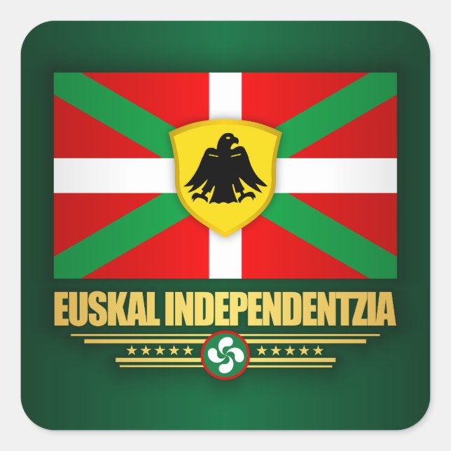 Pegatina Cuadrada Euskal Independentzia (Anverso)