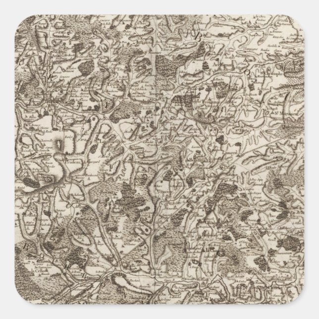 Pegatina Cuadrada Evaux (Anverso)