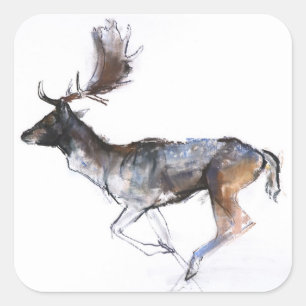 Pegatina Cuadrada Evening Buck