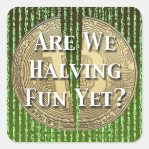 Pegatina Cuadrada Evento Bitcoin Halving