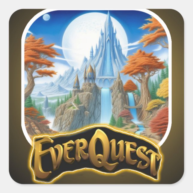 Pegatina Cuadrada Everquest (Anverso)