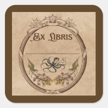 Ex libris antiguo con pulpo
