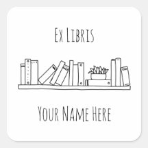 Ex Libris Libro Blanco y negro