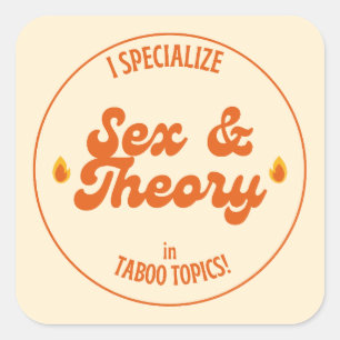 Pegatina Cuadrada $ex y teoría