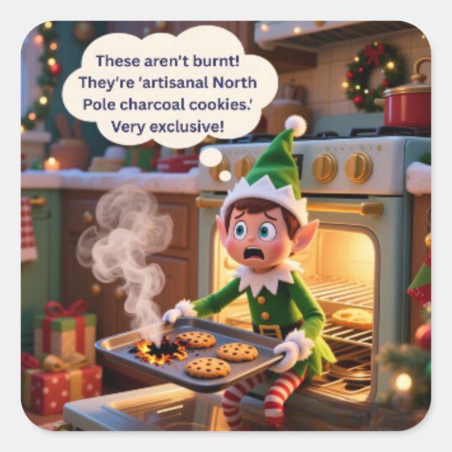 Pegatina Cuadrada Exclusive Holiday Edition! (Anverso)