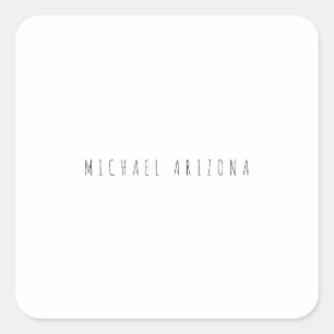 Pegatina Cuadrada Exclusivo nombre de adición moderno personal Minim