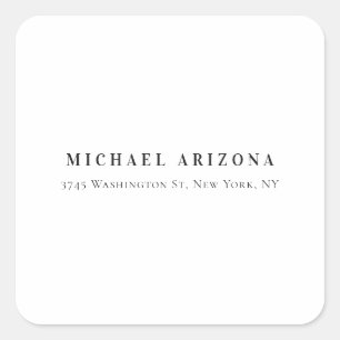Pegatina Cuadrada Exclusivo nombre de agregado moderno personal