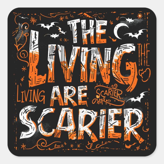 Pegatina Cuadrada ExDesigner | Personalización | Halloween (Anverso)