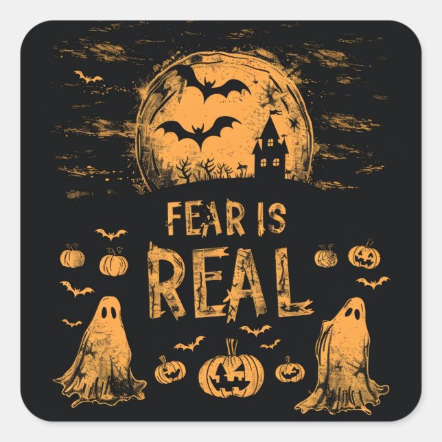 Pegatina Cuadrada ExDesigner | Personalización | Halloween (Anverso)