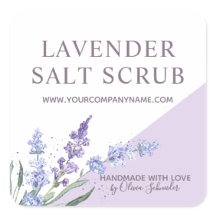Exfoliante de Sal Floral Lavanda Acuarela