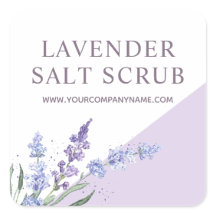 Exfoliante de Sal Lavanda Acuarela Floral