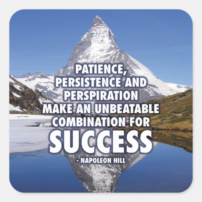 Pegatina Cuadrada ÉXITO - Motivación (Anverso)