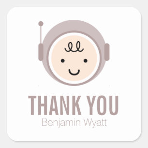 Pegatina Cuadrada Explorador de espacios