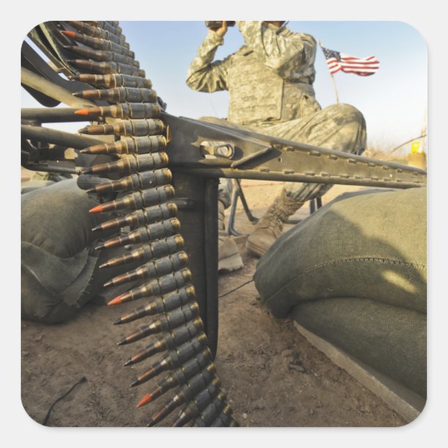 Pegatina Cuadrada exploradores de soldados para la actividad enemiga (Anverso)