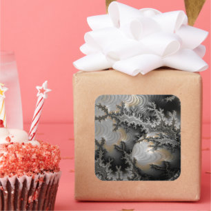 Pegatina Cuadrada Explorando el reino de Mandelbrot