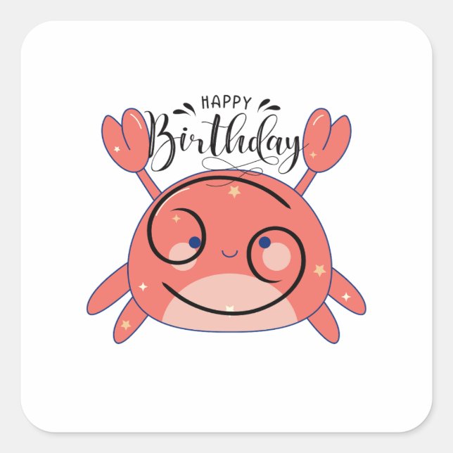 Pegatina Cuadrada Explorar los encantos ocultos del cáncer (Anverso)