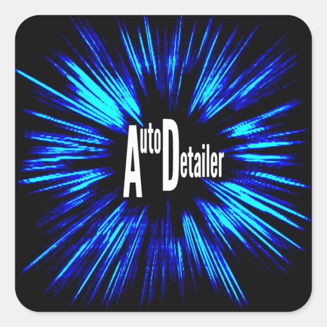Pegatina Cuadrada Explosión de estrella de destilador automático (Anverso)