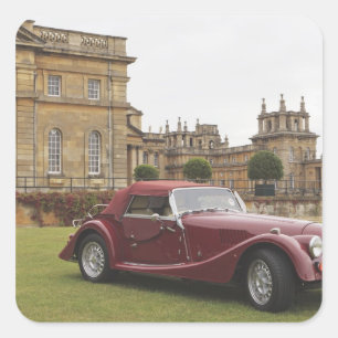 Pegatina Cuadrada Exposición de coches clásicos, Palacio de Blenheim
