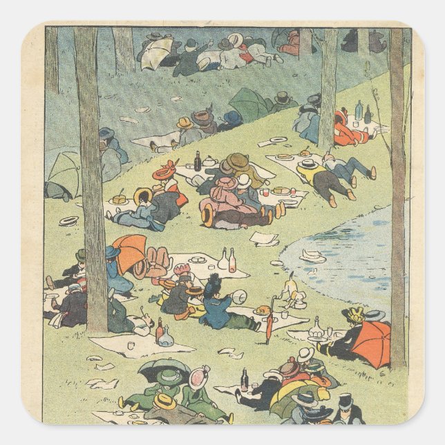 Pegatina Cuadrada Exposición de los artes culinarios (Anverso)