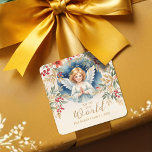 Pegatina Cuadrada Exquisite Christmas Angel Flowers Victorian<br><div class="desc">Classic Romantic Exquisite Christmas Angel with Flowers Victorian-Themed Inspired Christmas Stickers with Joy to the World Quote. Introducing our exquisite Christmas angel-inspired stickers, crafted with a Victorian touch that will illuminate every corner of your celebration. Each design features a charming angel surrounded by delicate flowers, capturing the essence of elegance...</div>