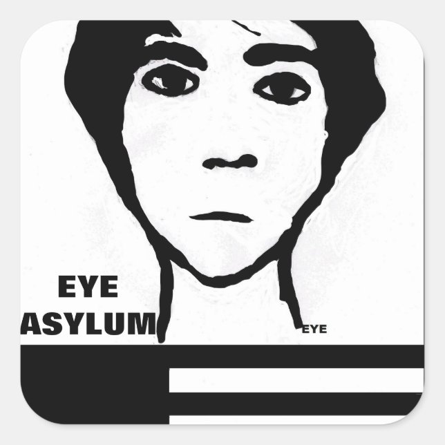 PEGATINA CUADRADA EYE ASYLUM (Anverso)